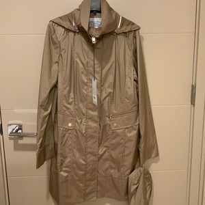 Cole Haan woven nylon long jacket